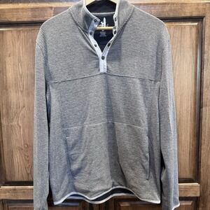 Johnnie-O "Stamford" Snap‎ Pullover – Charcoal Gray – Men's Medium